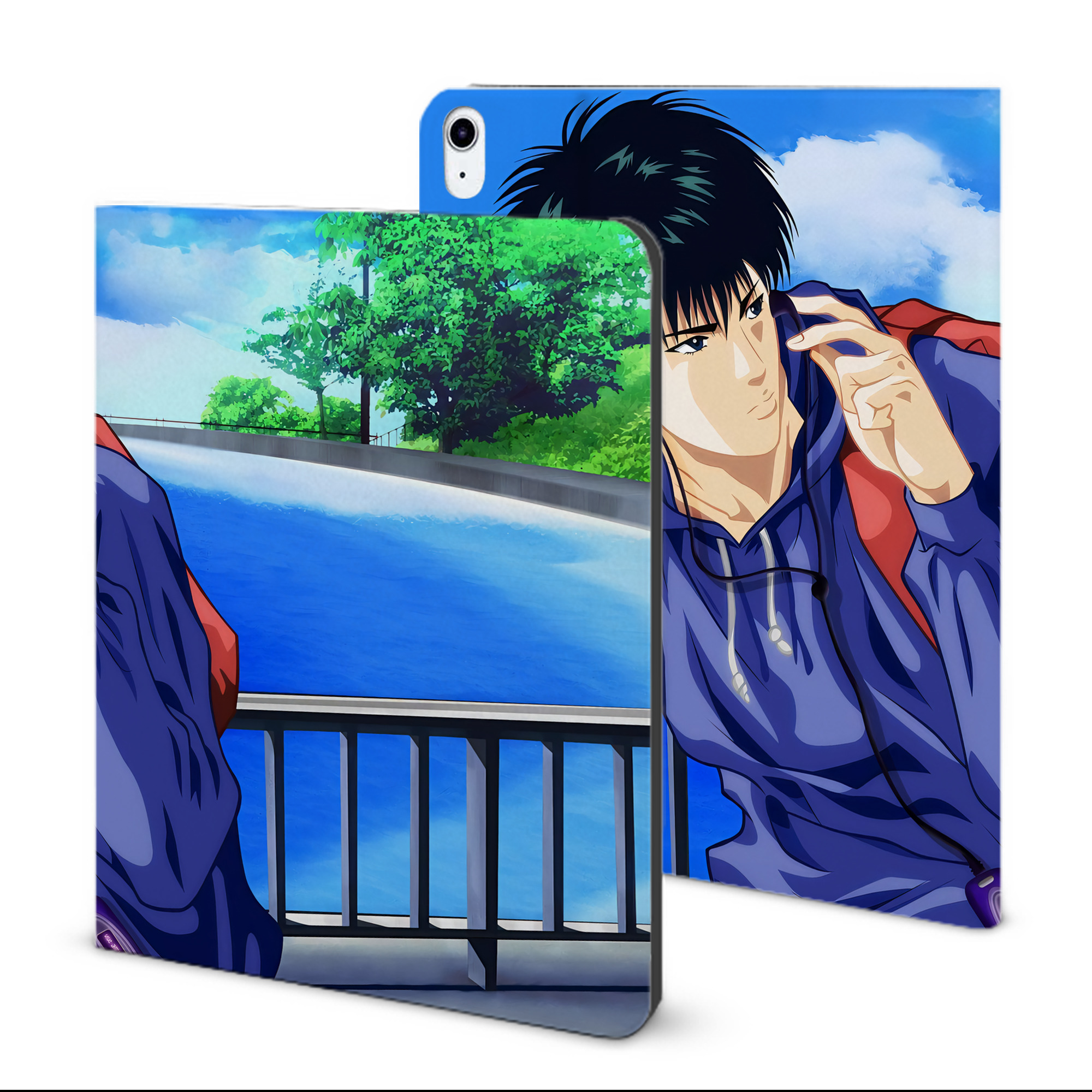 （画像用） SLAM DUNK／スラムダンク IPad ケース ブック型 PUレザー TPU 耐衝撃 軽量 薄型 ペン収納なし 全面保護 IPad 各モデル対応